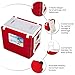 Giantex Multi Function Rolling Cooler Picnic Camping Outdoor w/Table & 2 Chairs Red