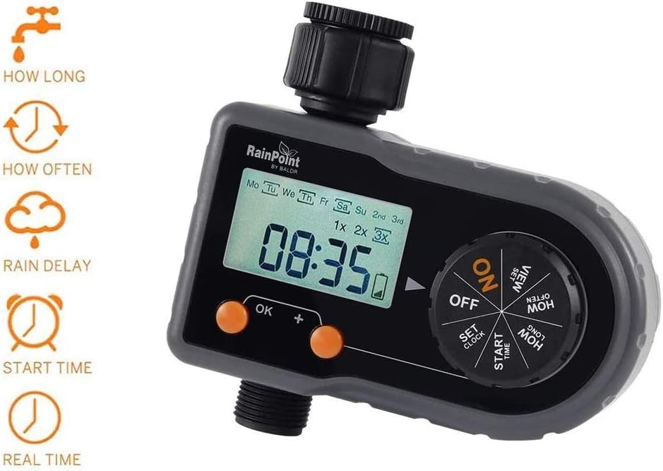 Seaan Water Timer Single Outlet Hose Watering Timer Electronic Irrigation System Timer Water Controller With Lcd Display Digital Garden Timer Automatic Watering Device Amazon Co Uk Garden Outdoors