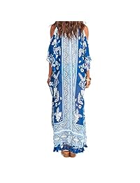 Lorfancy Bañador de dama Cover Ups Beach Bathing Suit Coverups Kaftans Caftan Chiffon Beach Dress Long Kimonos