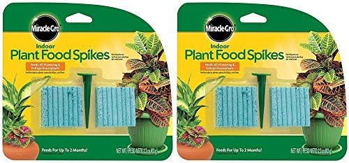 Miracle-Gro fertilizer spikes for beautiful houseplants, Houseplant Indoor Fertilizer Food Spikes, 2.2 - Ounce (2 Pack)