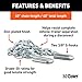 CURT 80010 48-Inch Trailer Safety Chain with 3/8-In S-Hooks, 2,000 lbs Break Strength