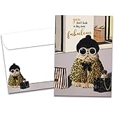 Tree-Free Greetings - Birthday Card - Artful Designs - 1 Card + Matching Envelope - Made in USA - 100% Recycled Paper - 5 x 7 - A Day Over Fabulous (GO68766)