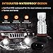 OXILAM 9145 9140 H10 LED Fog Light Bulbs Super Bright 2600 Lumens CSP Chipset for Fog Lights or DRL Replacement 6000K Xenon White (Pack of 2)