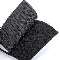BRAVESHINE 12PCS Adhesive Tape - Industrial Strength Hook Loop Strips - Double Sided Sticky Back - Heavy Duty Carpet Gripper Pads Wall Fastening Mounting Squares for Home Office (Black, 2.4x2.4 Inch)
