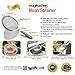 MagiKüchen 8-Inch Colander Fine Mesh Stainless Steel Sieve Strainer with Heat-Resistant Handle (Refreshing Green)