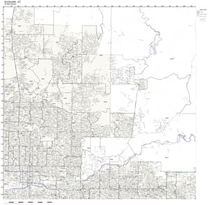 Scottsdale, AZ ZIP Code Map Laminated : Amazon.ca: Office Products
