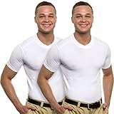 Body Shaper for Men - 2 Pk Slimming Compression Crewneck by Ross Michaels