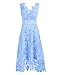KIMILILY Women's Elegant Cocktail Bridesmaid Lace Dress Wedding Guest Dress V Neck Sleeveless