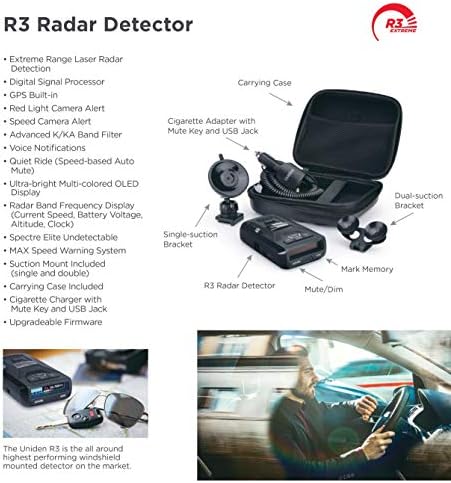 Uniden R3 Extreme Long Range Radar Laser Detector Gps 360 Degrees Dsp Voice Alert Amazon De Navigation Car Hifi