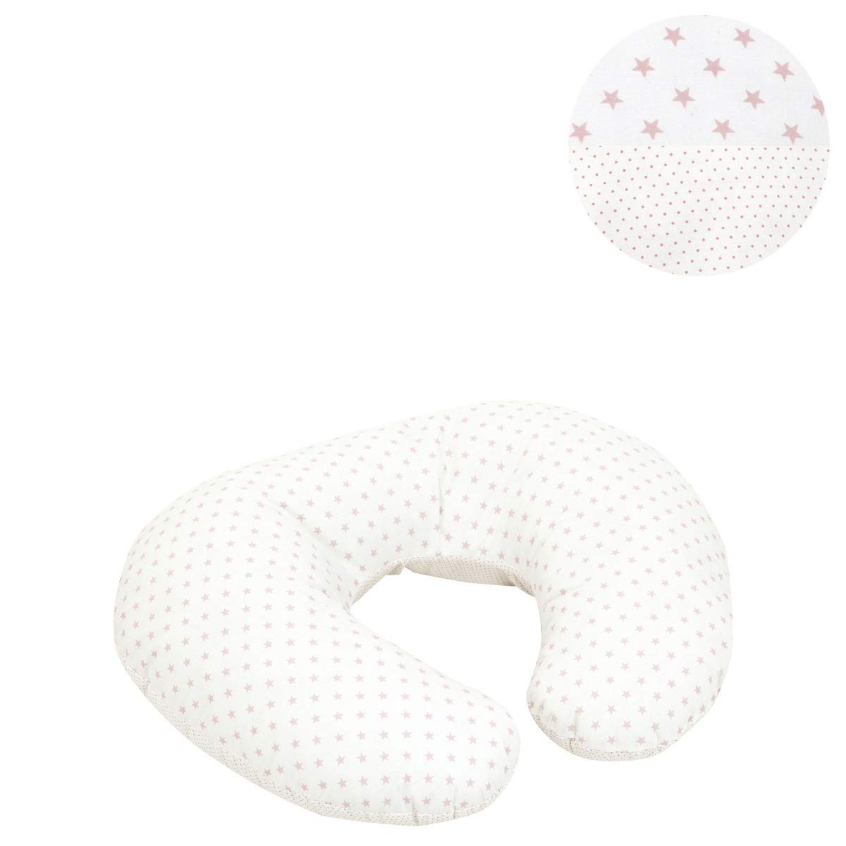 Cambrass Small Nursing Pillow (58 x 45 cm, Star Pink)