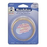 Beadalon Half Round Non-Tarnish Brass 20-Gauge Wire, 3-Meters
