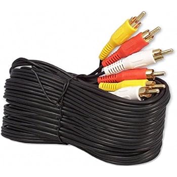 iMBAPrice 50FT RCA M/Mx3 Audio/Video Cable Gold Plated - Audio Video RCA Cable 50 feet