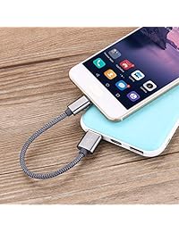 Cable USB tipo C, cable USB a USB C de nailon trenzado, cable de carga rápida compatible con Samsung Galaxy S10 S9 S8 Plus, Note 9 8, Google Pixel XL 2 3, LG G7 G6 V20 30 35, Moto Z2, HTC U12 U11, gris