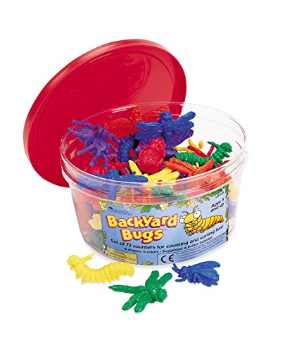 Learning Resources Backyard Bugs Counters - 72 Pieces, Ages 3+ Counting and Sorting Toys for Toddlers, Preschool Learning Toys