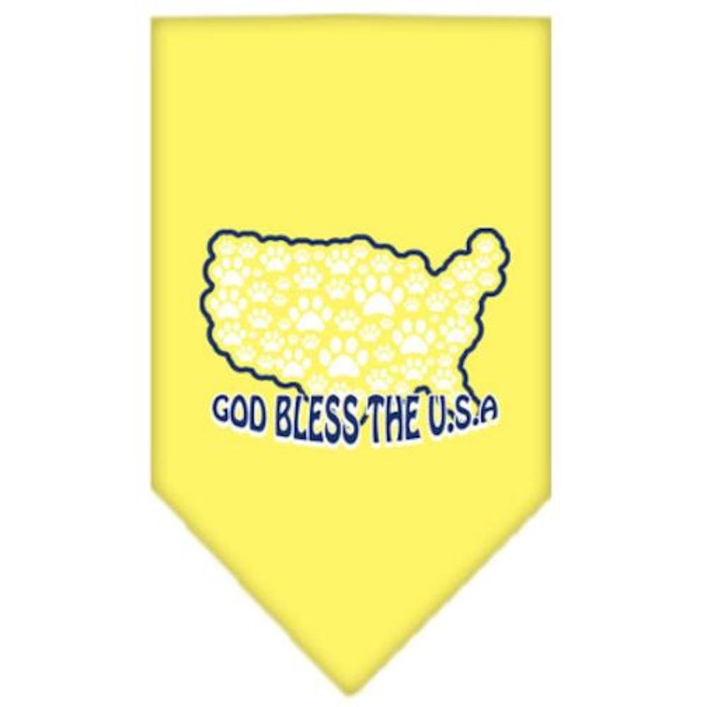 Mirage God Bless USA Screen Print Bandana, Small, Yellow