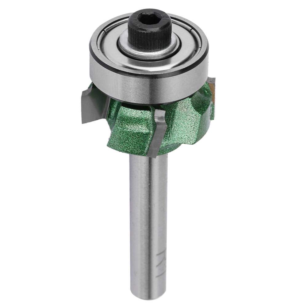 R1/R2/R3 Woodworking Milling Cutter 4 Teeth Trimming Cutter Edge Trimmer Router Bit Tungsten Steel for Trimming After Edge Banding(1/4 * R1)