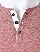 H2H Men's Casual Slim Fit Short Sleeve Henley T-Shirts Cotton Shirts Maroon US L/Asia XL (CMTTS0191)