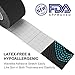 Laneco Kinesiology Tape (19.7ft Uncut Per Roll), Latex Free Physio Tape, Breathable, Water Resistant Sports Tape for Muscles & Joints, Pain Relief and Injury Recovery, Free Taping Guide