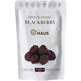 The Snack Haus Freeze Dried Blackberries, No Added Sugar, 0.88 oz Pouch | Dehydrated blackberries, whole fruit, one ingredient, crunchy, resealable pouch, for yogurt, oatmeal, smoothies, baking