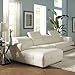 Darby Sectional Sofa with Wide Chaise White