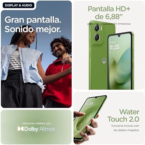 moto g06 12GB (4GB+8GB RAM Boost)/256GB PANTONE TENDRIL a cores, ecrã grande de 6,88" com som Dolby Atmos®, sistema de câmara AI de 50 MP, proteção contra água IP64, bateria de 5100 mAh
