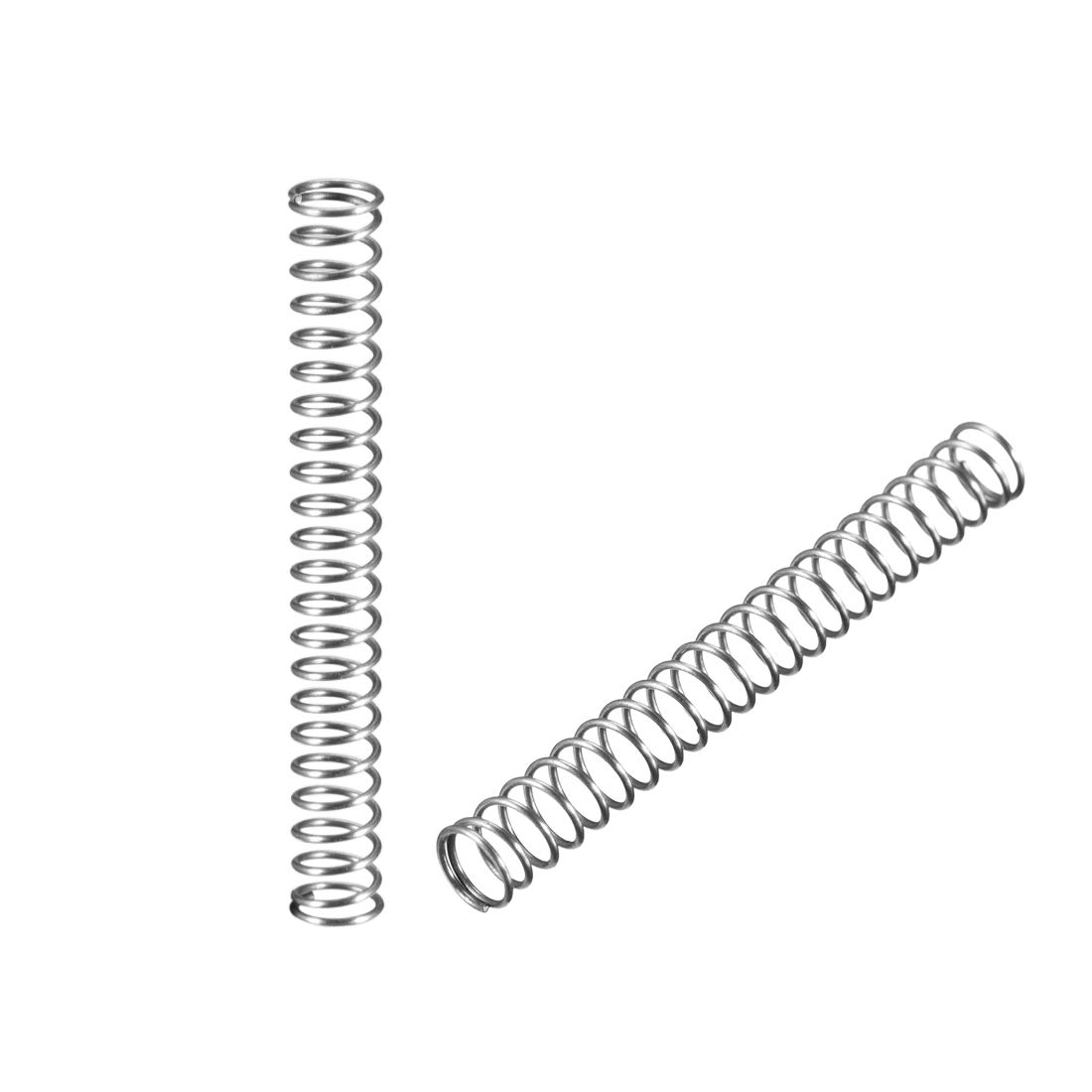 sourcing map Wire Diameter 0.02", OD 0.20", Free Length 1.57" Spring Steel Coil Extended Compressed Spring 20pcs