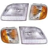 4 Piece Headlight & Corner Light Set - Fits 97-03 Ford Pickups F150 F250 (from 8/96 and up)