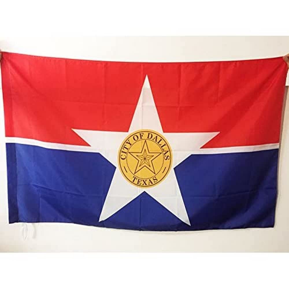 AZ FLAG - Dallas Flag - 3x5 Ft - Dallas city Banner with Sleeve - 100% Polyester - Fade Resistant - Vivid Colors - 3' x 5' Feet - 150x90 Cm