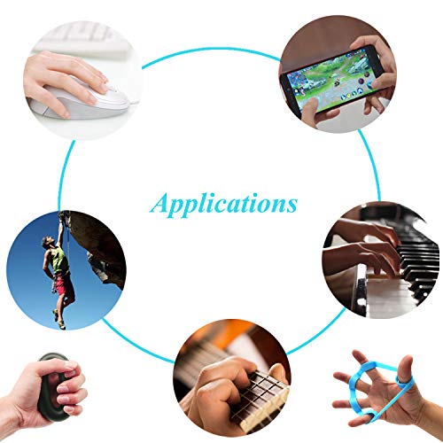 ADMA Hand Squeezer Exerciser,Hand Grip Strengthener Workout,Grip Strength Trainer,Finger Stretcher Resistance Bands(6 Pack),3 Levels Hand Gripper Great for Hand Strengthener & Hand Rehabilitation (6)