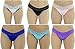 12176-T-M Just Intimates Thongs / Panties for Women (Pack of 6)