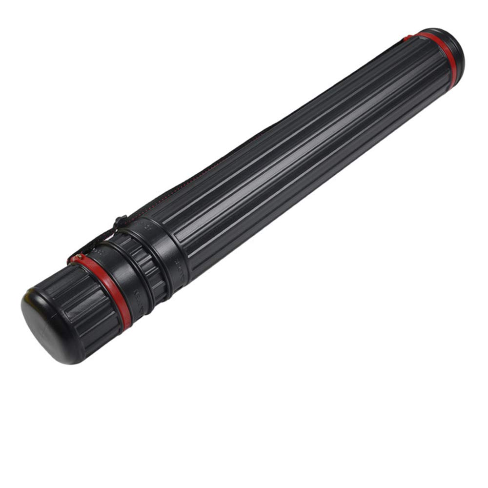 Drawing Tube Blueprint Case DEWEL Telescoping Art Tube Large Plastic Black Storage Tube Expands From 24 To 40 Inches Plastic Waterproof And Light Resistant Poster Tube With Strap