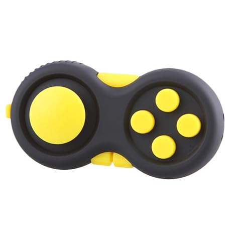 Hmjunboys Fidget Pad, Fidget Cube Hand Schaft Finger Fidget Toys Anti-Anxiety Stress Relief für Kinder und Erwachsene (Gelb)
