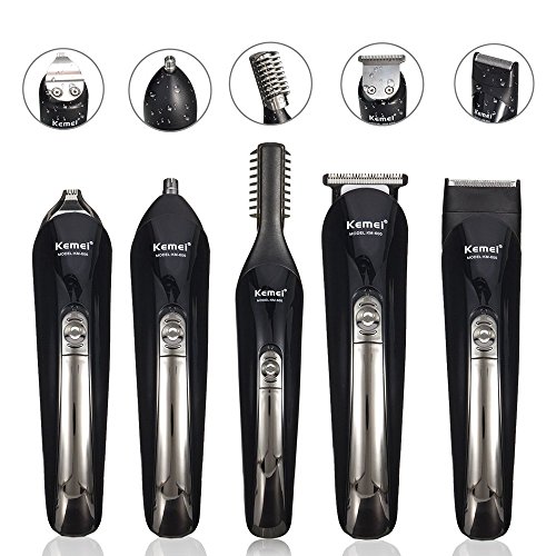 Grooming Kit,T-Antrix 12 in 1 Professional Mens Shaver Rechargeable Waterproof Beard and Mustache Trimmer,Noes and Ear Hair Trimmer, Hair Clippers for Men Barbers Salon with 5 Guide Combs