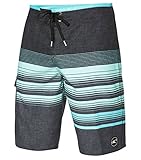 O'Neill Men's Catalina Stripe Boardshorts, Asphalt Aqua, Size 36
