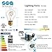 SEALIGHT Vintage Flexible/BENT LED Filament Bulb A19 - 4W LED Light Bulb, Screw E26/E27 Base, EXTRA WARM 2200K, LED Edison Bulb 40W Equivalent, 120V, Dimmable,1 Pack[Energy Class A++]