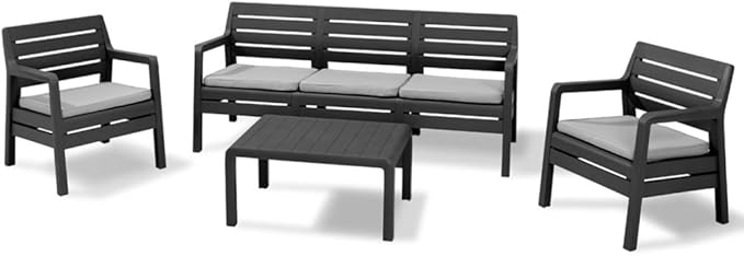 Amazon.de: Allibert 224084 Lounge Set Delano, 2 Sessel, 1 Sofa-3 Sitzer