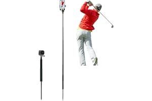 YKI Golf Monopod Selfie Stick with Ground Spike Stake, Golf Swing Analyzer Phone Holder for Training Aid, 52" Adjustable Golf Selfie Stick Phone Stand for Recording Swings