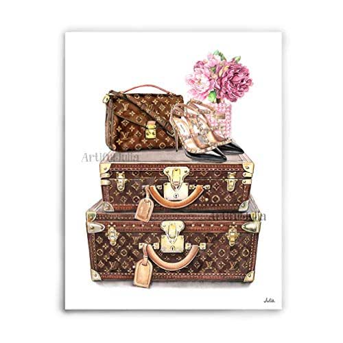 Amazon.com: Brown wall art prints fashion artwork print of watercolor