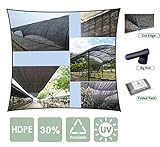 Agfabric 30% 6.5x50ft Sunblock Shade Cloth for Plant Cover, Greenhouse, Barn or Kennel, Pool, Pergola or Carport, Cut Edge UV Resistant Fabric with Free Fabric Clips