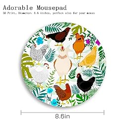 Gctriki Chicken Mouse Pad for Desk, Cute Office