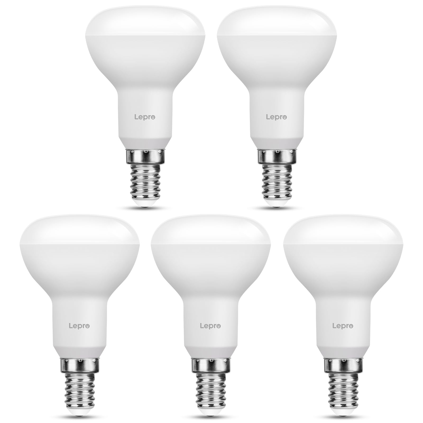 Lepro E14 LED Light Bulb, R50 Reflector Bulb Small Screw, 4.9W 470lm, 40W Equivalent E14 Bulb, Warm White 2700K, SES LED Spotlight Bulbs Screw Fitting, 120° Wide Angle, Non-dimmable, Pack of 5