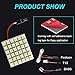 YM E-Bright 4-Pack Super White 5050 36-SMD LED Panel Dome Lamp Car Interior Reading Plate Light Roof Ceiling Interior Wired Lamp With 4 x BA9S Adapter,4 x T10 Adapter,4 x Festoon Adapter (DC-12V)