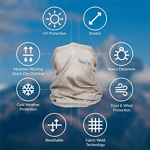 Debrief Me Lightweight Breathable Neck Gaiter Mask for Face Protection from Sun Dust, Germ, Neck Balaclava Face Bandana Sport Scarf for Hiking Running Motorcycling Fishing Anti slip WELDED EDGE(Sand) - Thumbnail 2