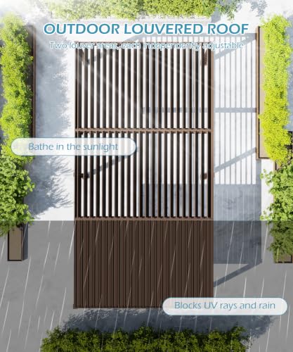 Domi 14x20FT Outdoor Louvered Pergola Review: Adjustable Roof Steel Structure image 9