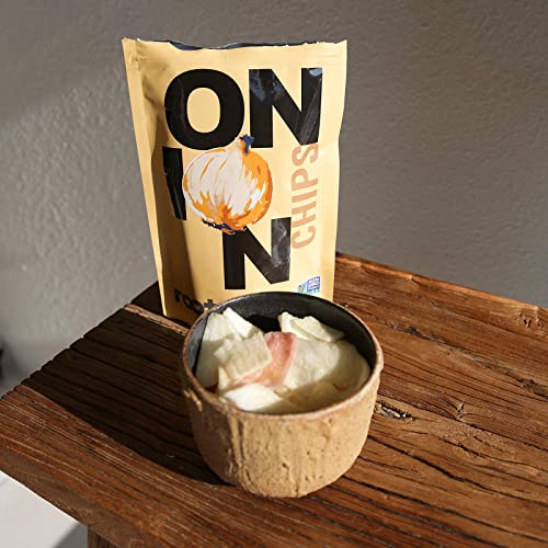 Root Foods Onion Chips Veggie Snack, NonGMO Vegetable Chip with Sea