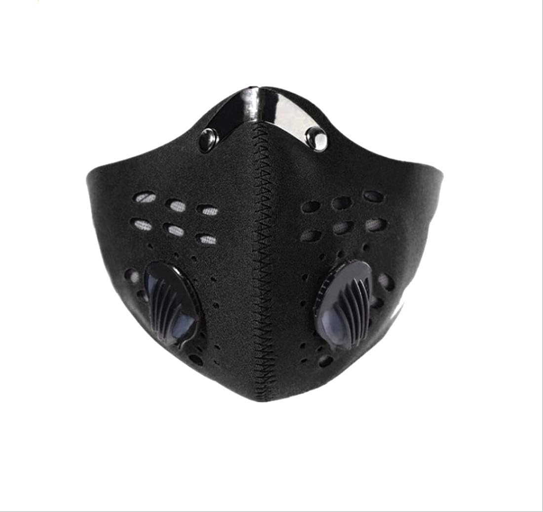 Walea Charcoal Face Masks Activated Carbon Filter Dust Masks Anti Pollen Allergens Mouth Washable Mask For Cycling Camping Travel for Men Women