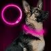 Led Dog Collar, BSEEN USB Rechargeable Flash Dog Necklace Light, Pet Safety Collar Makes Your Beloved Dogs Be Seen at Night for Small Medium Large Dogs(Pink)