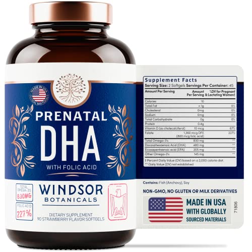 Prenatal DHA with Folic Acid Fetal Development and Pregnancy Support