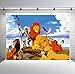 PHMOJEN 7X5FT Cartoon Lion Forest King Photography Backdrop Jungle Safari Background for Photographic Kids Children Party Studio Photo Backdrop Props GEPH103