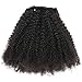 Afro Kinky Curly Clip in Ponytail Hair Extensions for Black Women 10 Inches Natural Color Ponytail Extensions